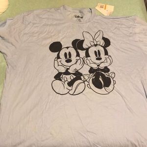 Mickey and Mini single cold shoulder shirt